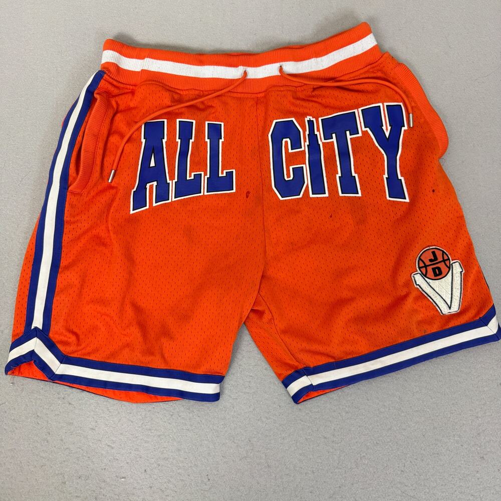 Just Don All City Basketball Shorts Orange Mesh Men’s Large L Streetwear